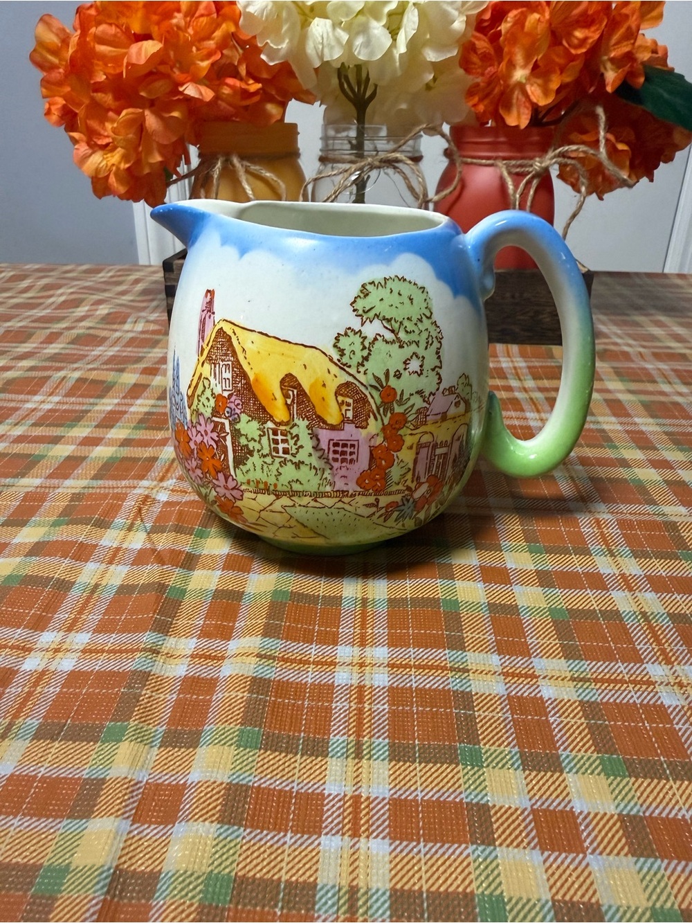 Vintage 1930s Royal Art Pottery England Cottage Jug/ Creamer/ Vase